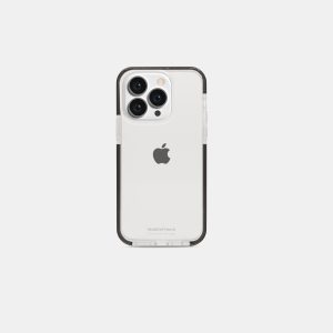 Transparent - White with black frame, iPhone 15 Pro